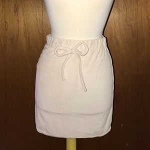 Boohoo  Velour Tie Waist Mini Skirt